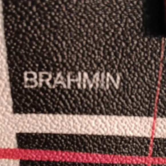 Brahmin Plaid Zip Closure Tote
